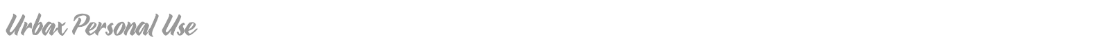 Urbax font preview